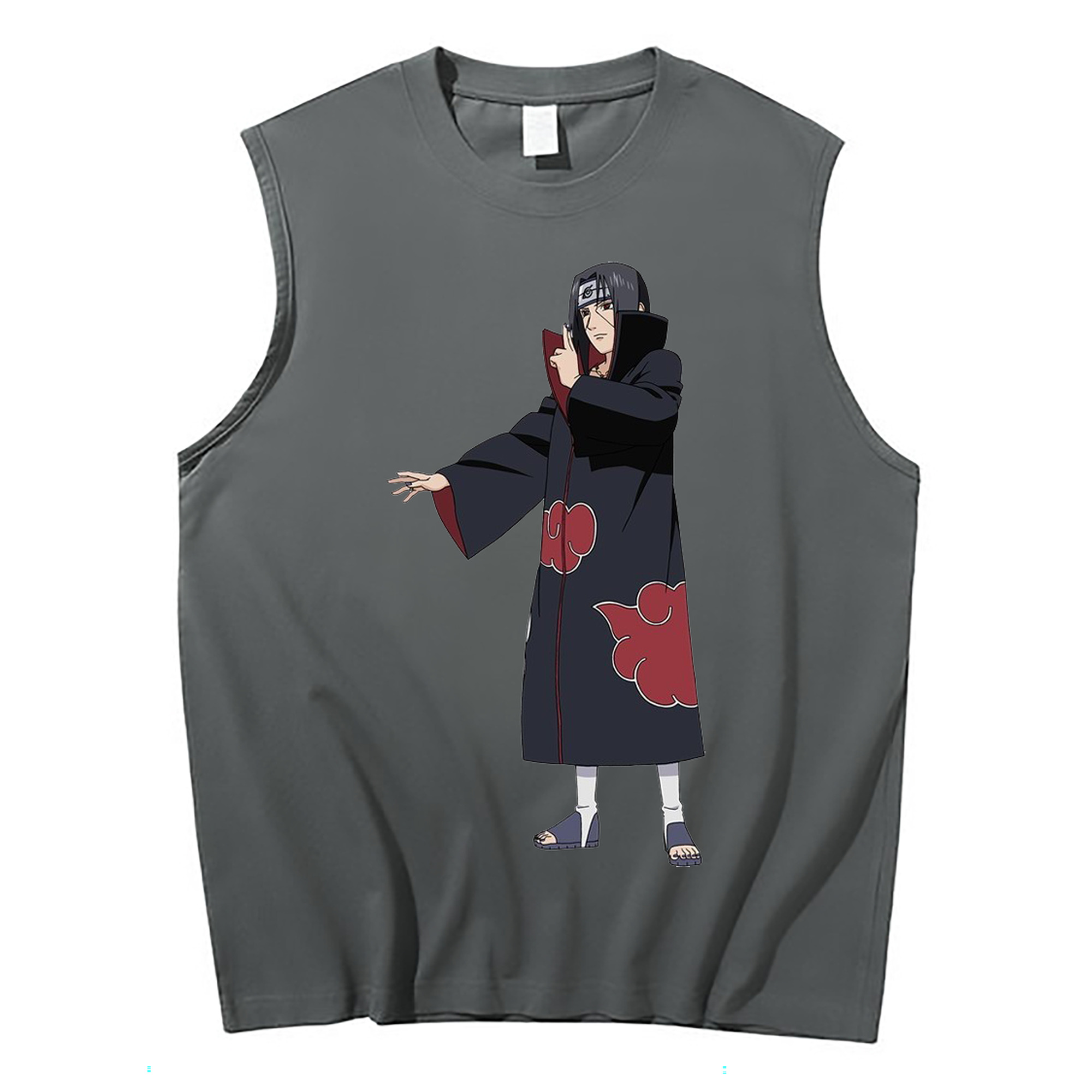 （画像用） NARUTO -ナルト- うちは イタチ Uchiha Itachi コットン100％タンクトップ（フロントプリント）